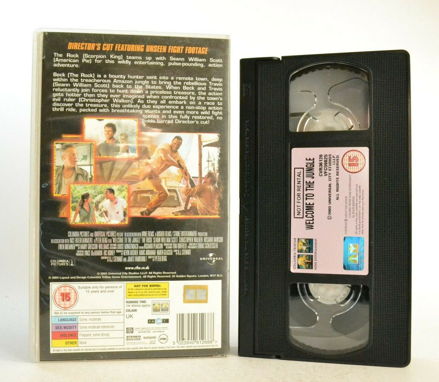 Welcome To The Jungle: Action/Adventure (2003) - Director's Cut - The Rock - VHS-