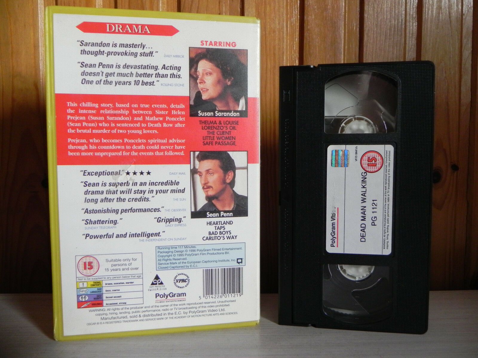Dead Man Walking (1995); [Tim Robbins] Crime Drama - Large Box - Sean Penn - VHS-