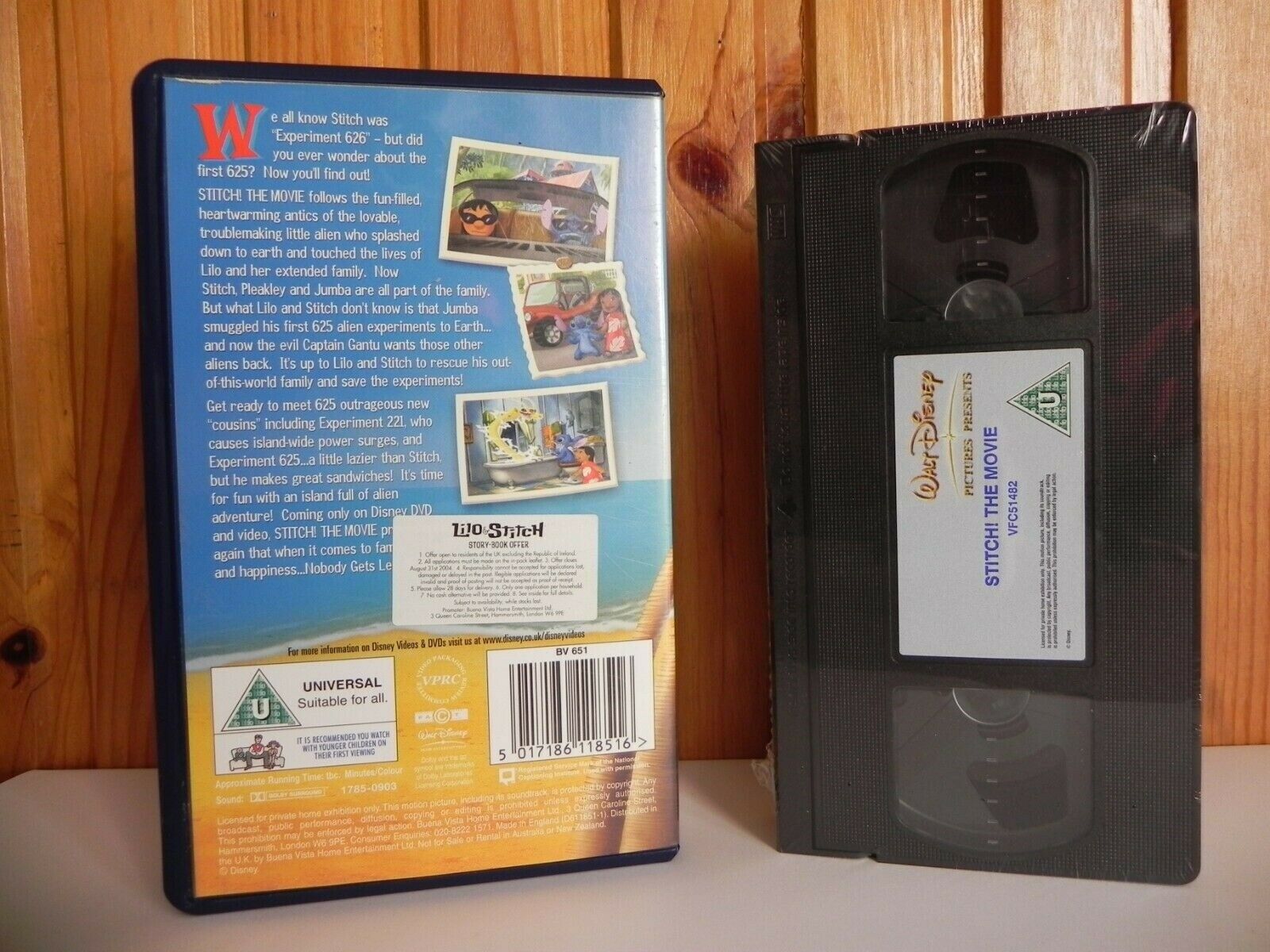 STITCH THE MOVIE - BRAND NEW - WALT DISNEY VIDEO - STILL SEALED - PAL VHS-