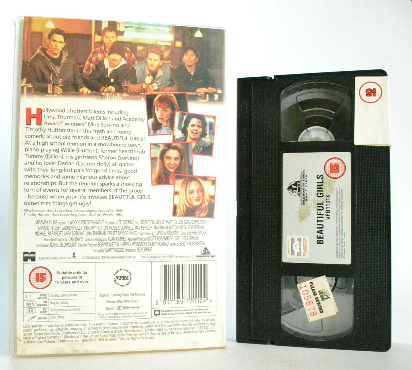 Beautiful Girls: A Ted Demme Film - Romantic Comedy Drama - Uma Thurman - VHS-