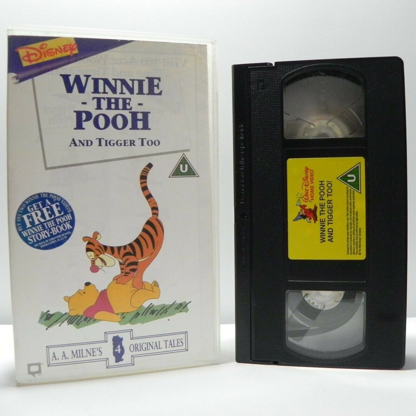 Winnie The Pooh And Tigger Too - A.A. Milne's Original Tales - Children's - VHS-