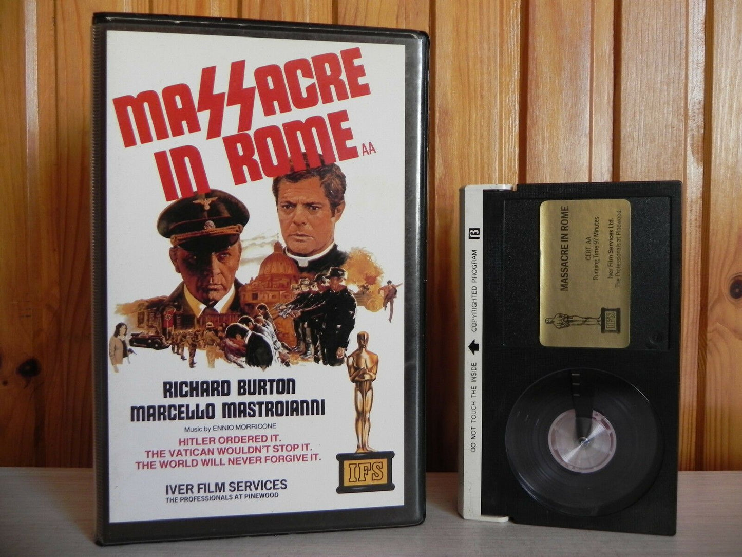 Massacre In Rome - Richard Burton - War - Large Box - Pre Cert BETAMAX-