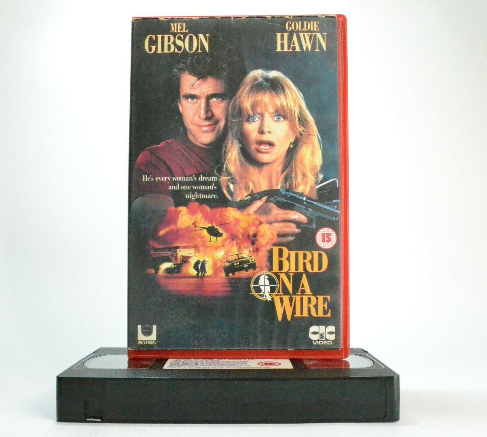 Bird On A Wire: Mel Gibson/Goldie Hawn - Action Comedy (1990) - Large Box - VHS-