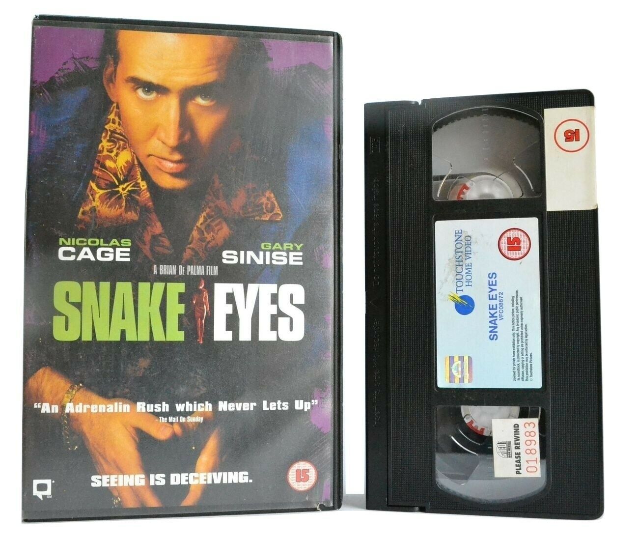 Snake Eyes: B.De Palma Film - Conspiracy Thriller - Large Box - N.Cage - Pal VHS-