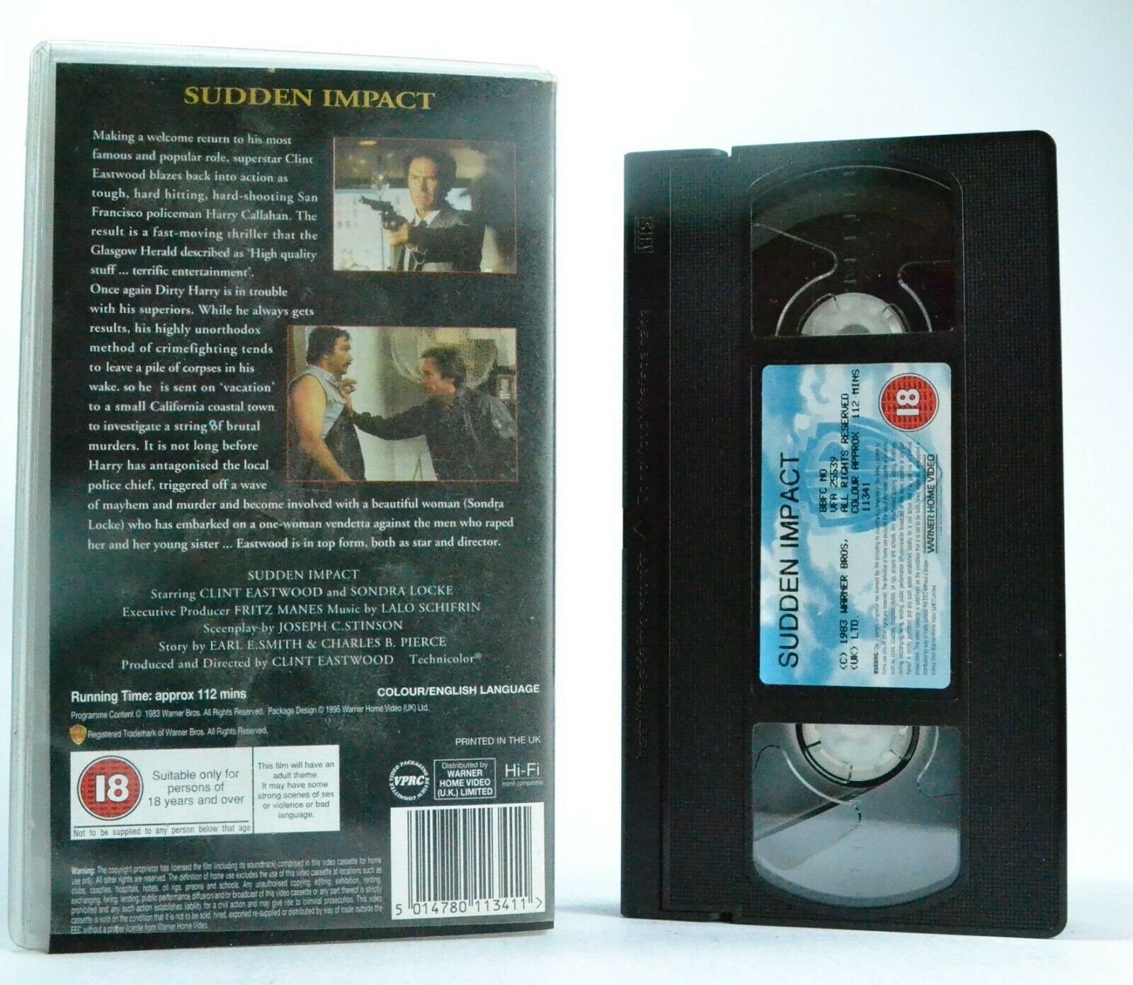 Sudden Impact: 4th Dirty Harry Film - Action Thriller - Clint Eastwood - Pal VHS-