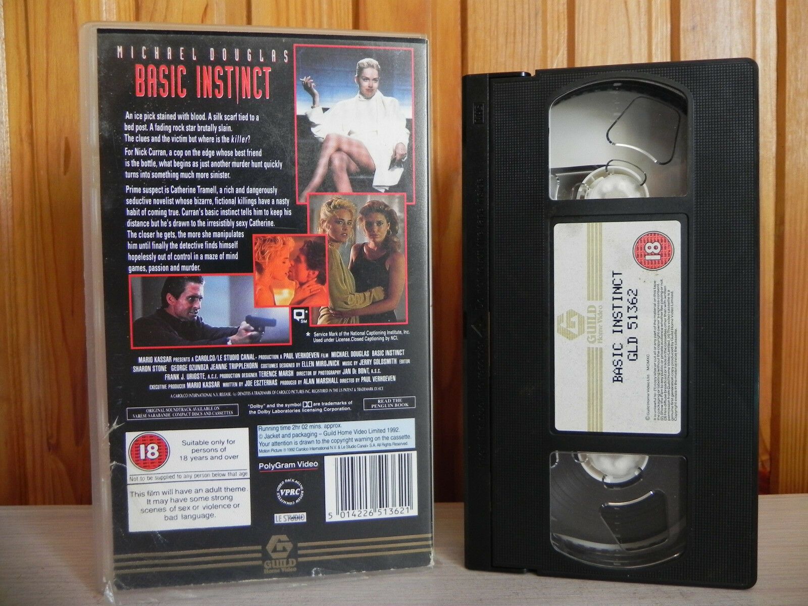 Basic Instinct - Sharon Stone - Small Box - Thriller - Michael Douglas - Pal VHS-