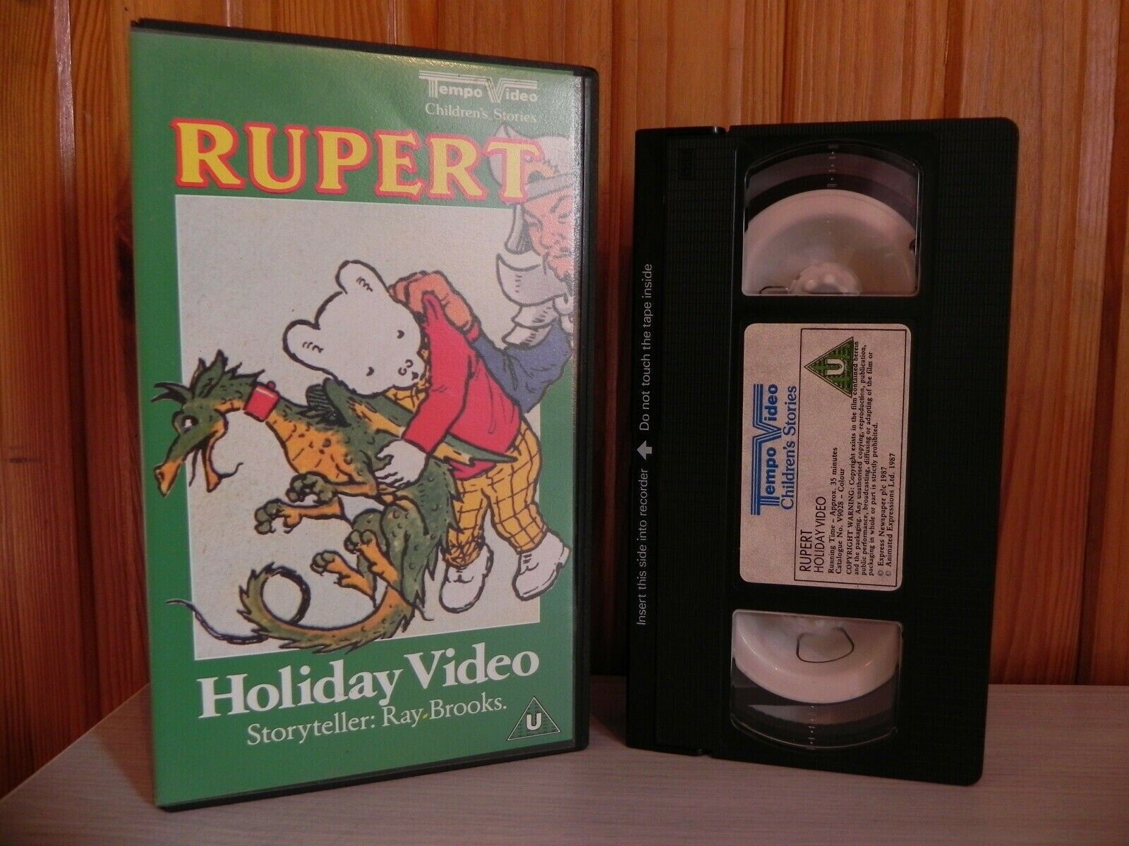 RUPERT - HOLIDAY VIDEO - RAY BROOKS - ORIGINAL 1988 RELEASE - TEMPO VIDEO - VHS-