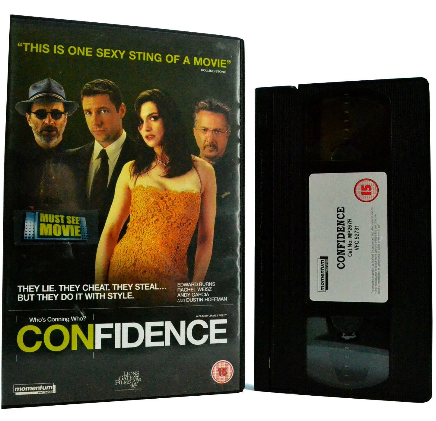Confidence: Film By J.Foley - Large Box - Andy Garcia/Dustin Hoffman - Pal VHS-