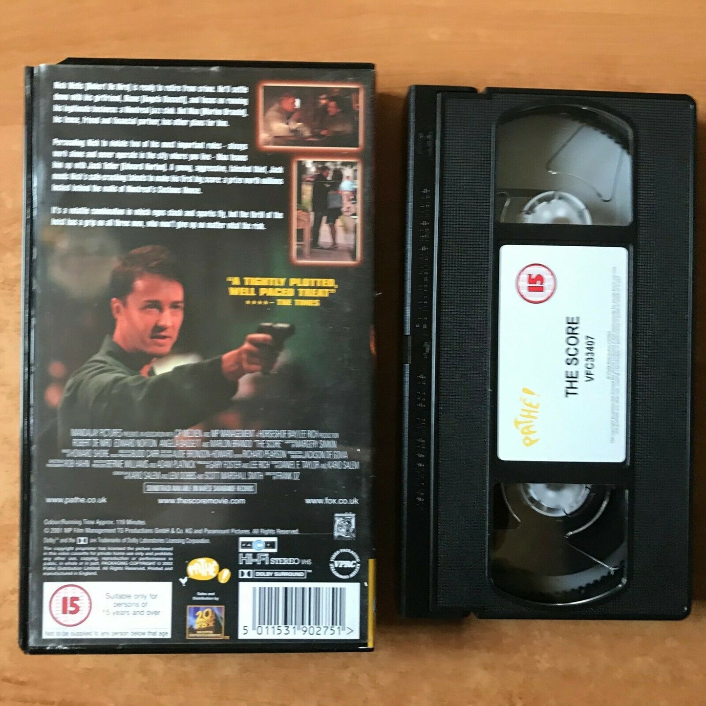 The Score (2001): Crime Thriller - Robert De Niro / Edward Norton - Pal VHS-
