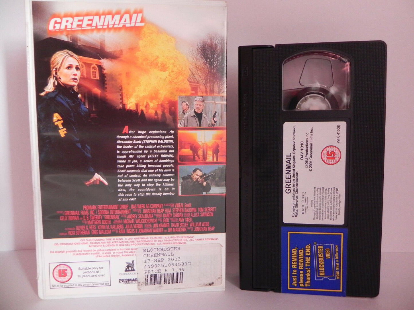 Greenmail - Stephen Baldwin - DEJ Productions - Big Box - Ex-Rental Video - VHS-