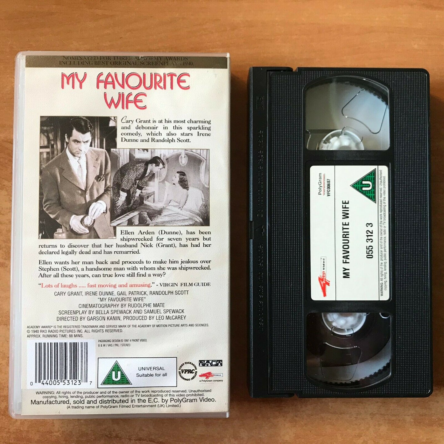 My Favourite Wife (1940): Black Comedy - Cary Grant / Irene Dunne - Pal VHS-