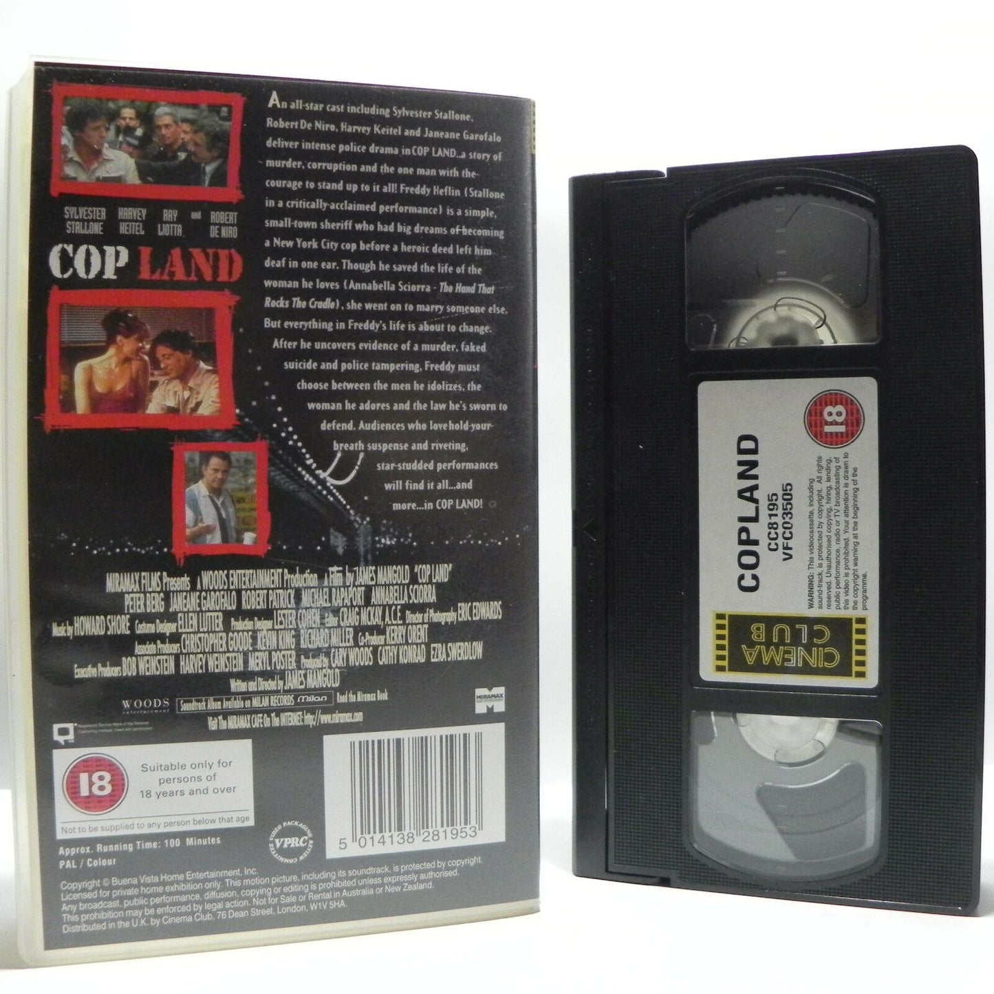 Cop Land: (1997) American Crime Drama - S.Stallone/H.Keitel - James Mangold VHS-