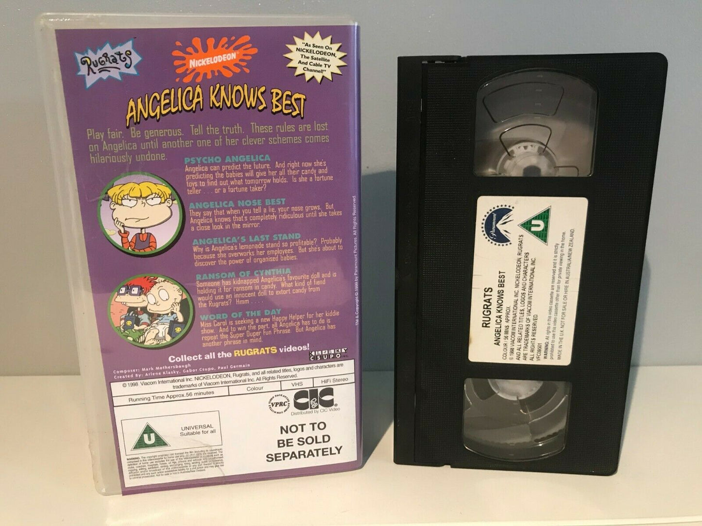 Rugrats: Angelica Knows Best [Nickelodeon] Animated Adventures - Kids - Pal VHS-