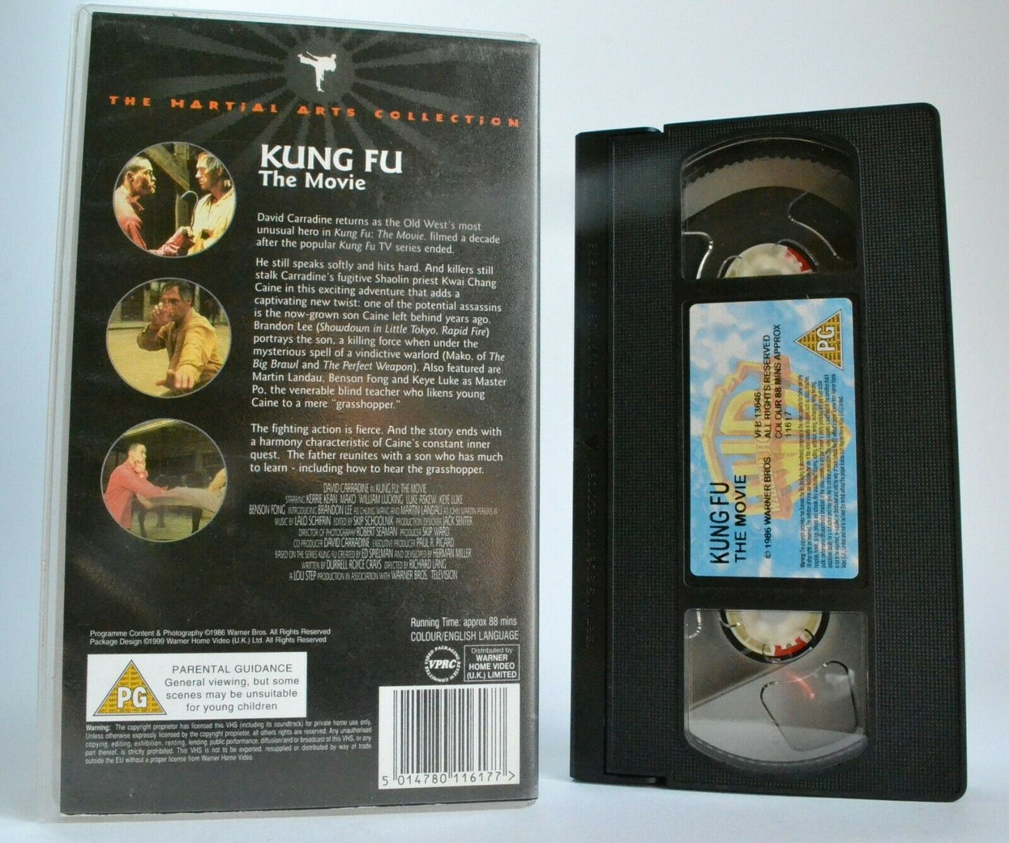 Kung Fu: The Movie - (1986) Made For T.V. - Martial Artist - Brandon Lee - VHS-