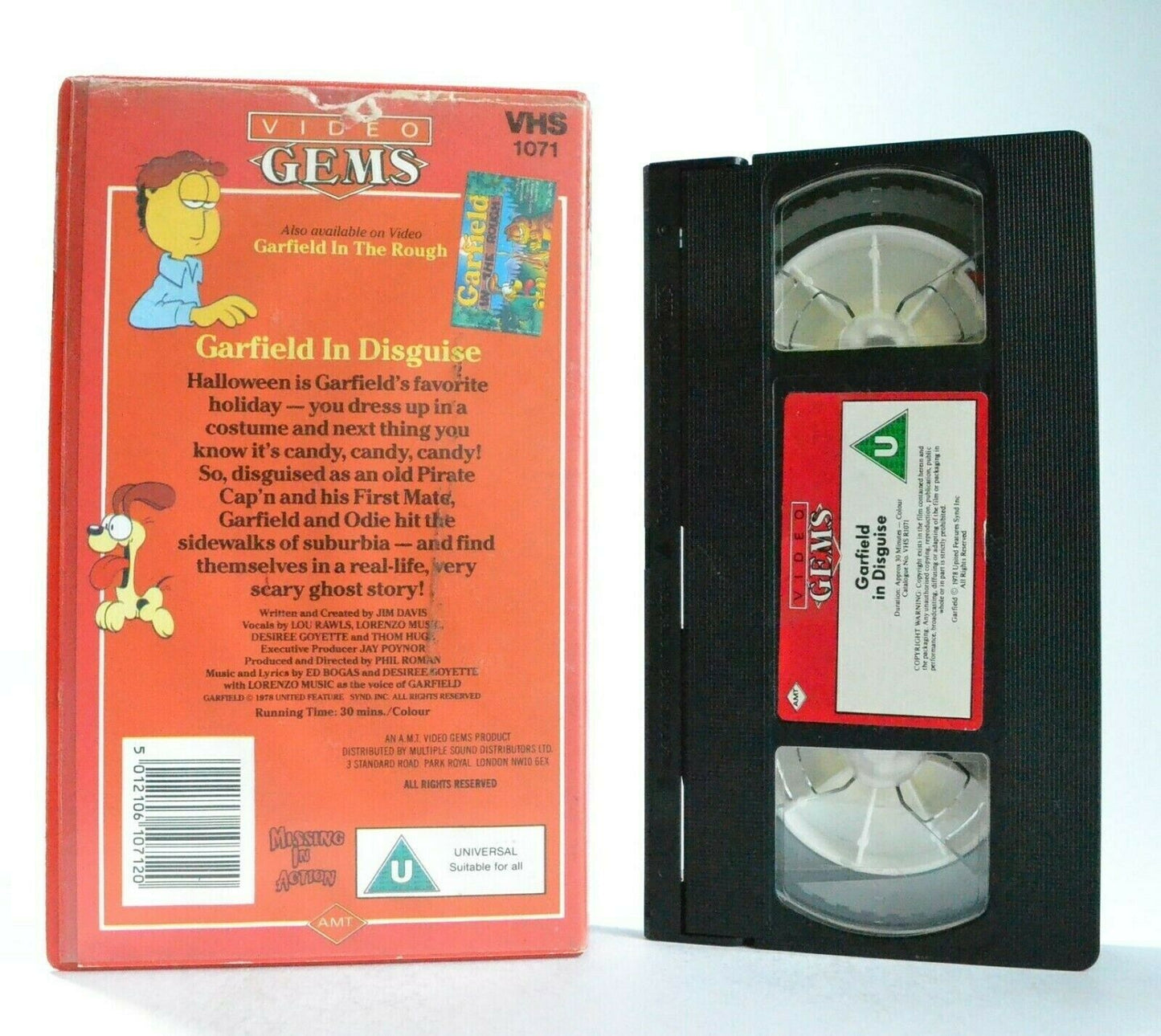 Garfield In Disguise: By Jim Davis (1978) - Halloween Special - Kids - Pal VHS-