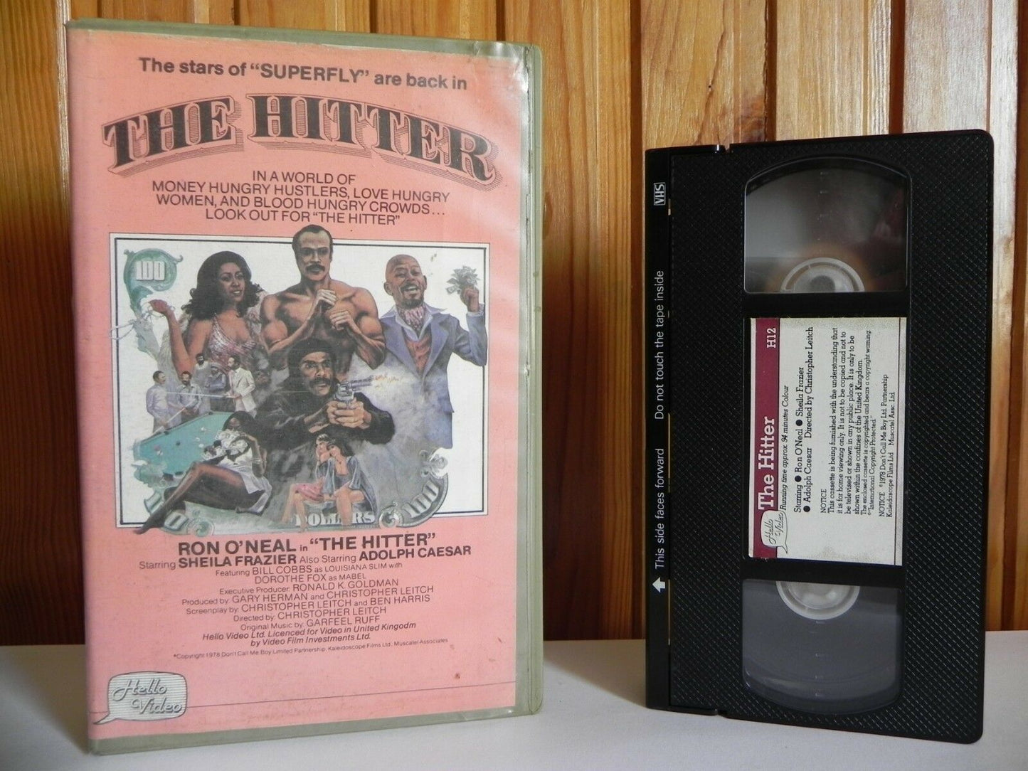 The Hitter - Hello Video - Action - Pre-cert - Ron O'Neal - Large Box - Pal VHS-