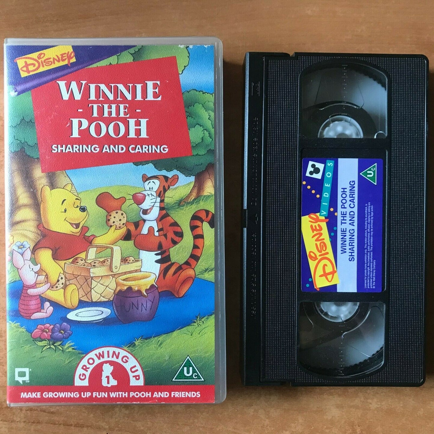 Winnie The Pooh: Sharing And Caring; (Growing Up 1) Animated - Children's - VHS-
