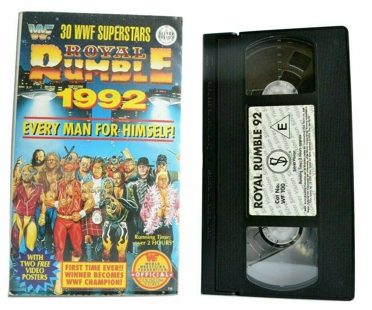 WWF Royal Rumble 1992: Wrestling - Hulk Hogan - Macho Man - British Buldog - VHS-