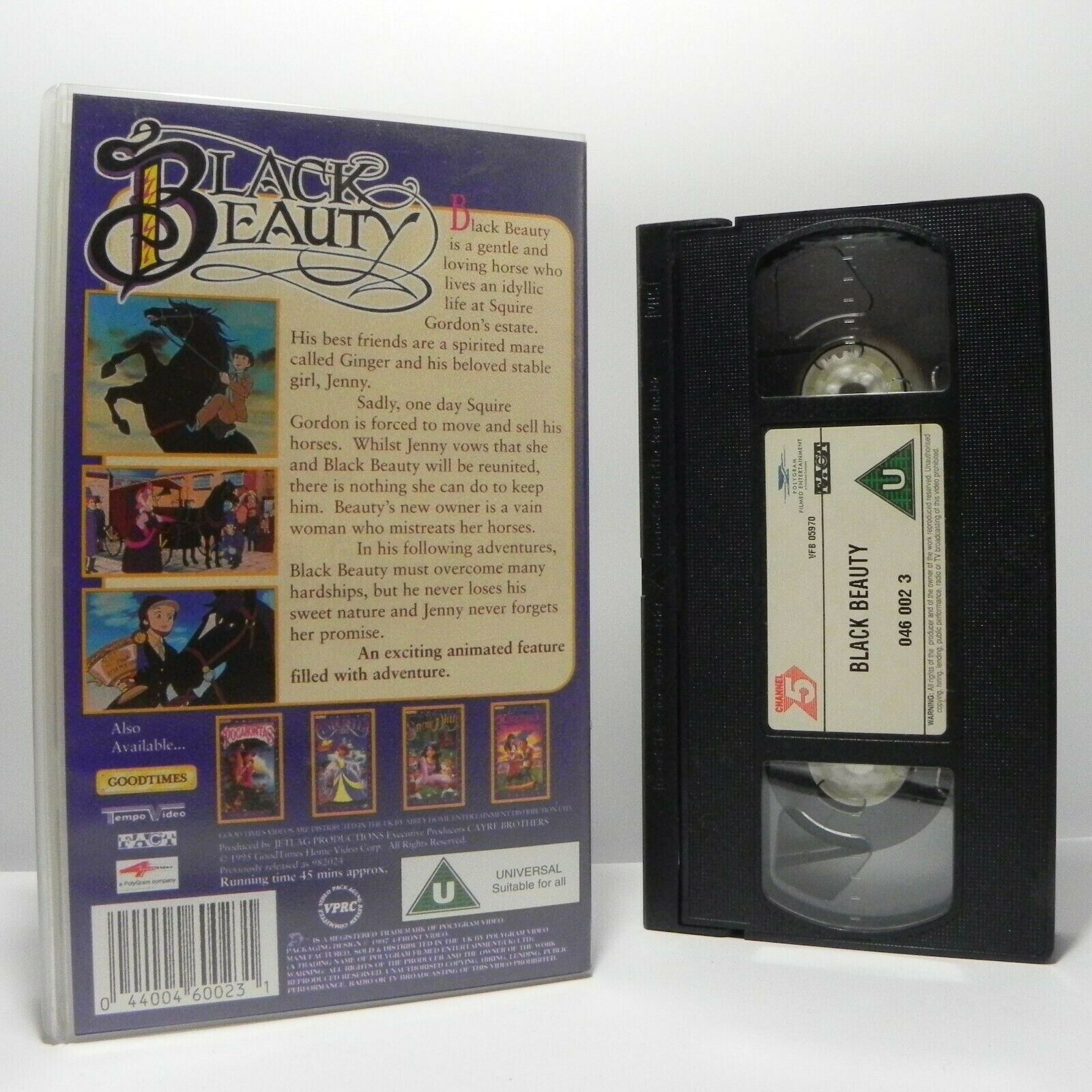 Black Beauty - Exciting Animation - Filled With Adventure - Children's - VHS-
