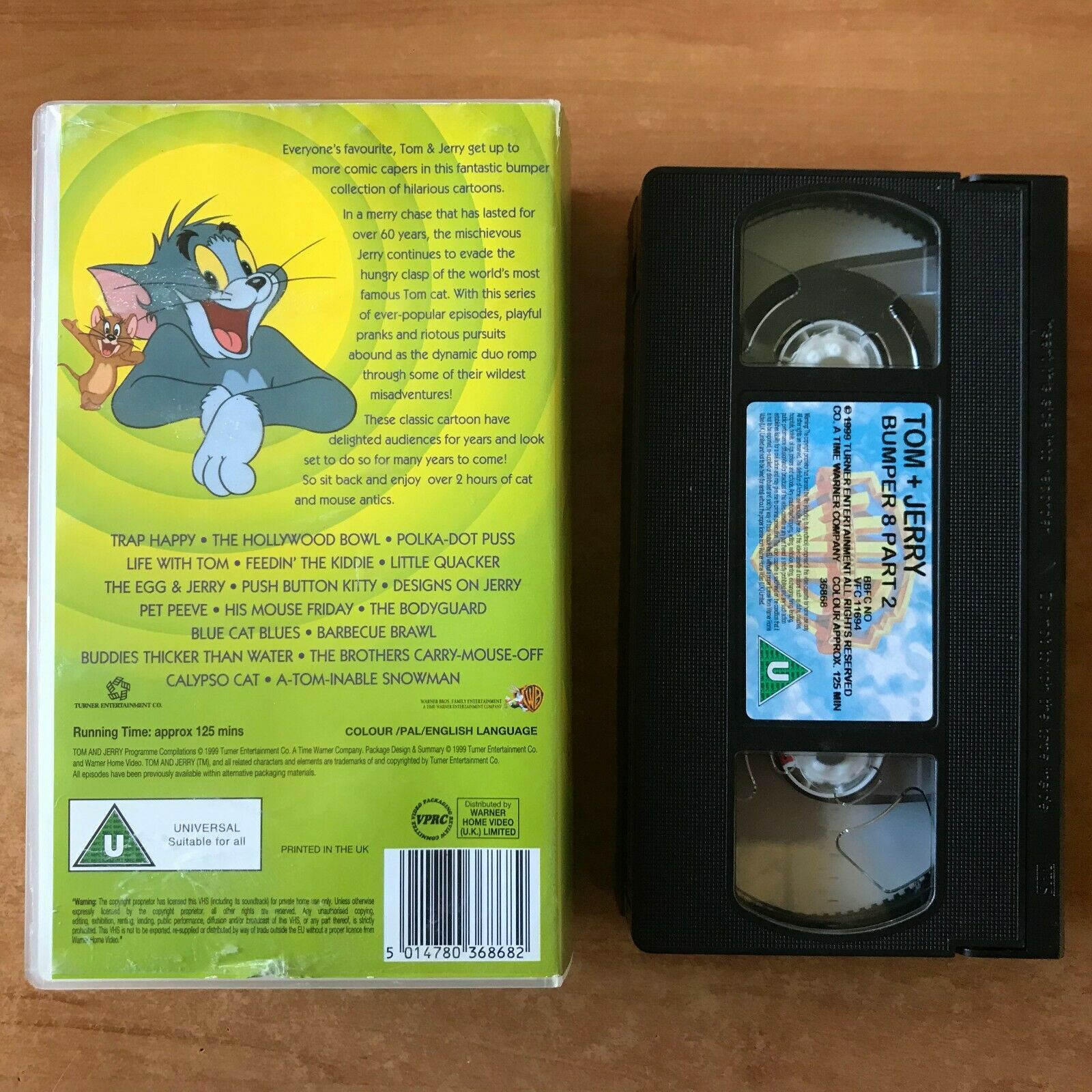 Tom And Jerry; [Bumper Collection]: "Blue Cat Blues" - Animated - Kids - Pal VHS-