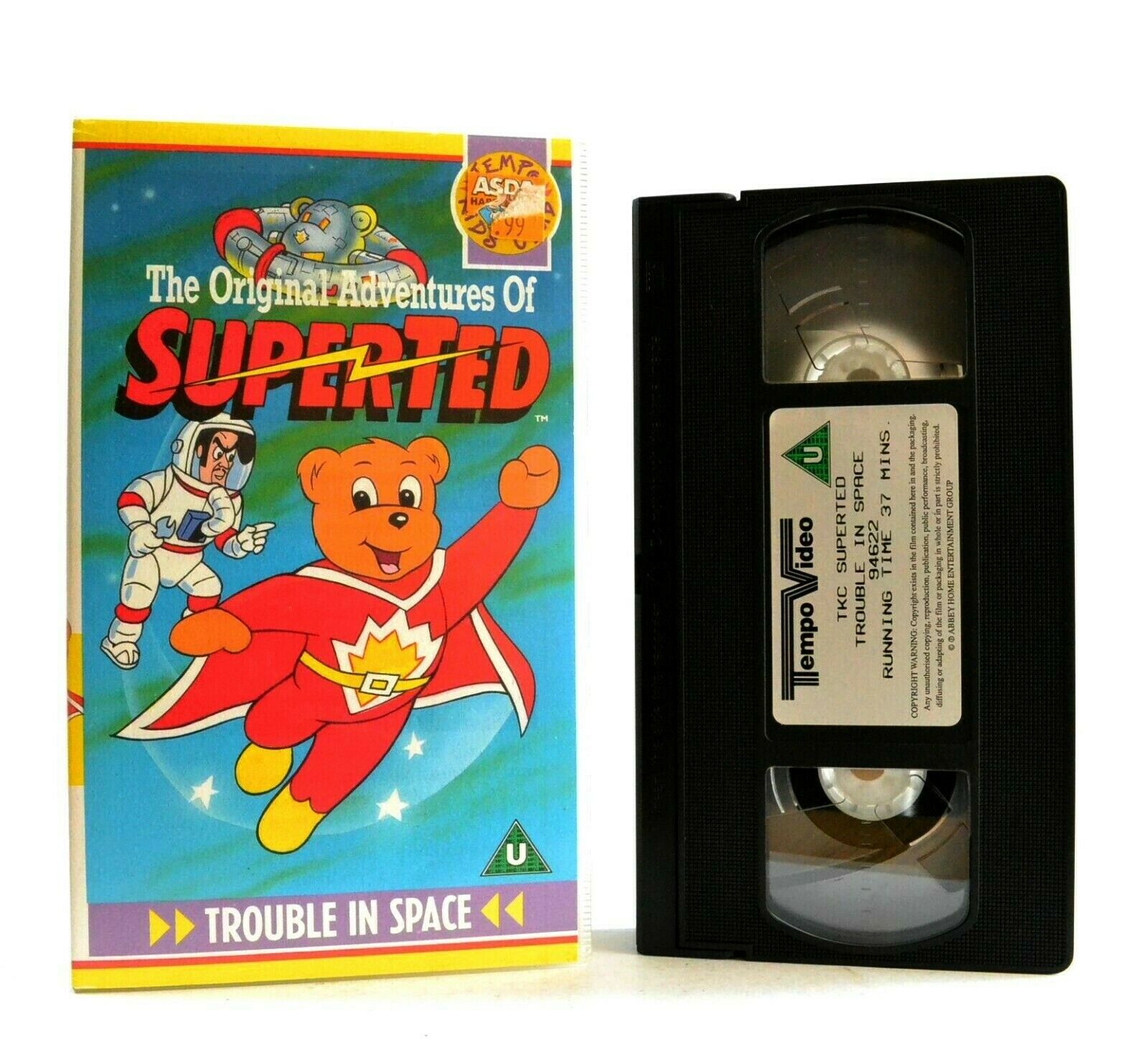 The Original Adventures Of SuperTed: Trouble In Space - Animated - Kids - VHS-