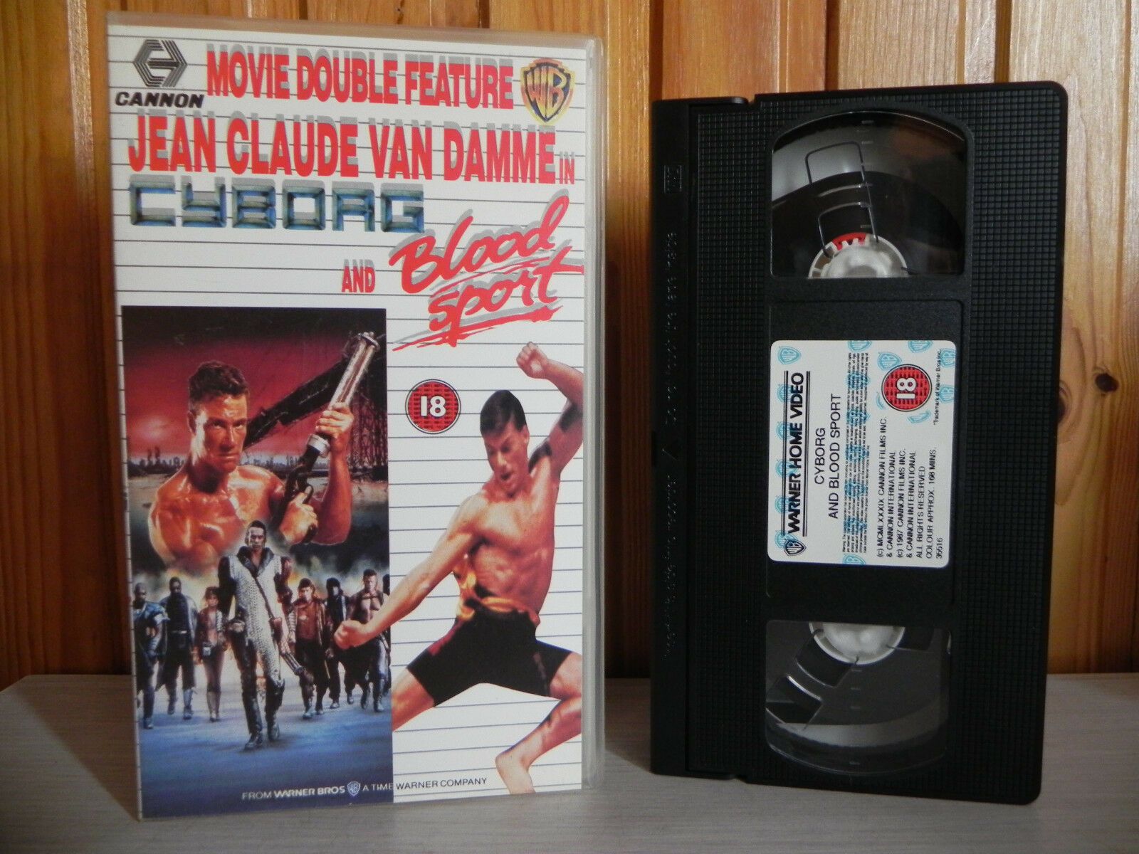 Cyborg & Blood Sport - Double VHS - Van Damme - Martial Arts - Action - Cannon-