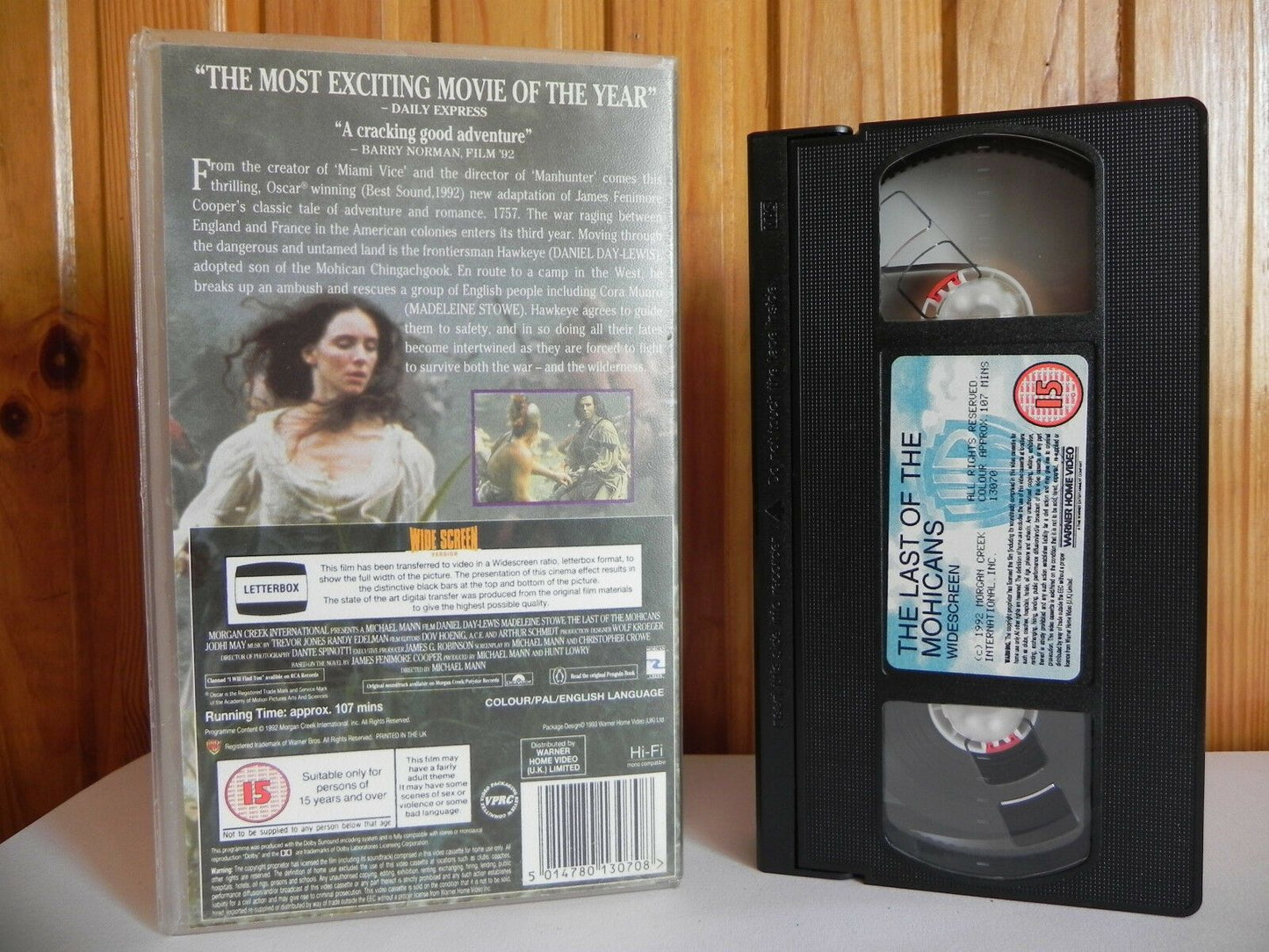 The Last of The Mohicans - Warner Home - Drama - Wide Screen - Pal VHS-