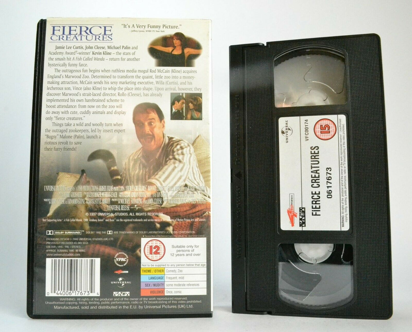 Fierce Creatures (1997): Black Comedy - John Cleese / Jamie Lee Curtis - Pal VHS-