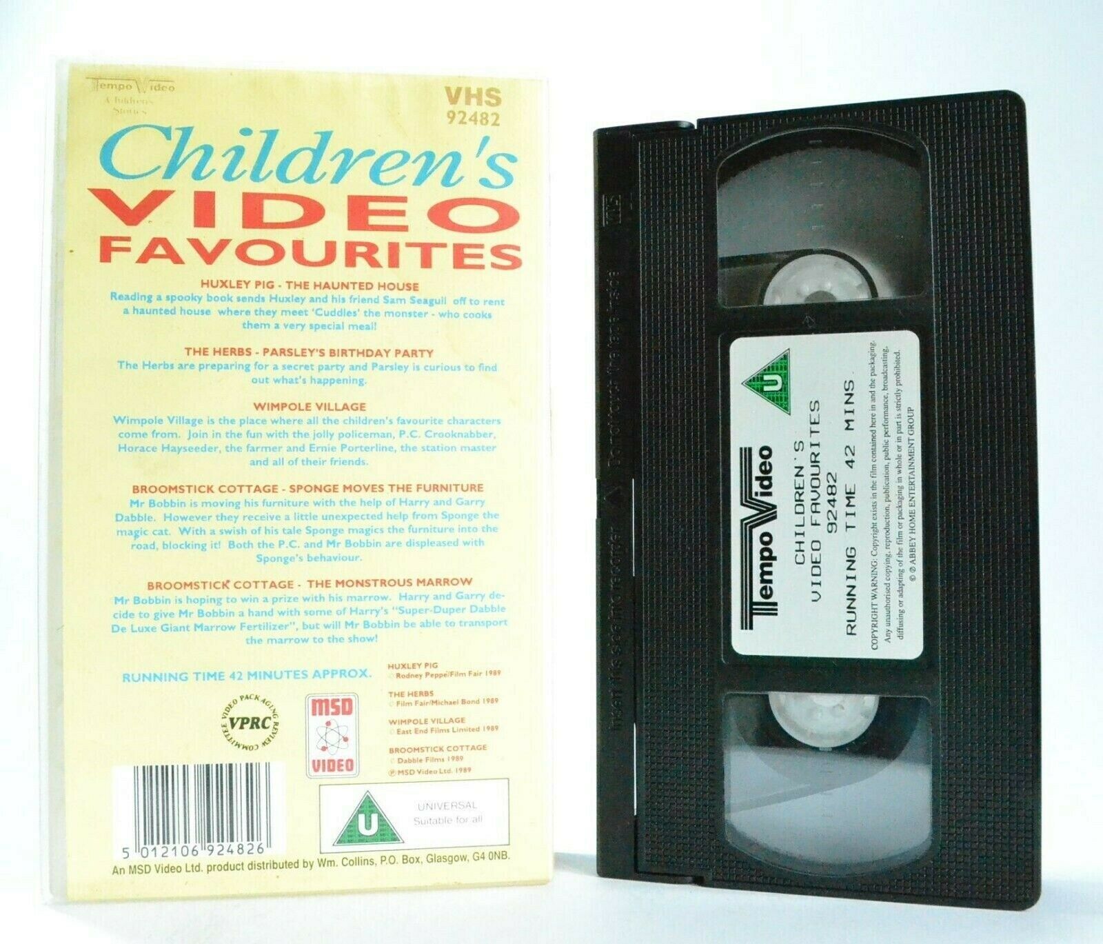 Children's Video Favourites: Huxley, Wimpole Village, Broomstick Cottage - VHS-