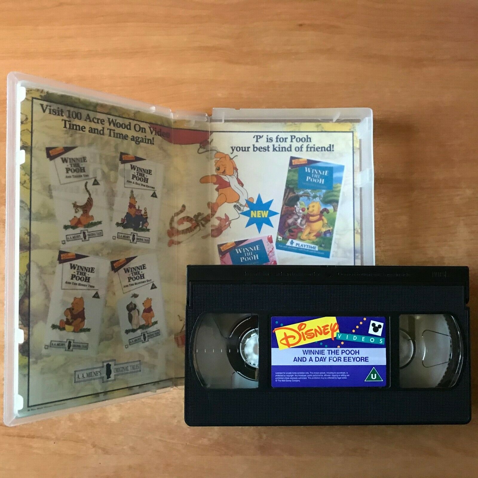 Winnie The Pooh: A Day For Eeyore [Walt Disney] A. A. Milne - Children's - VHS-