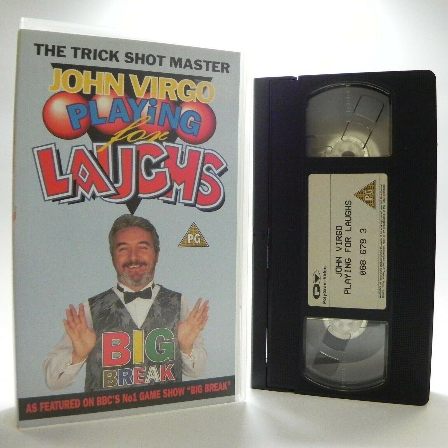 Playing For Laughs: By John Virgo - Trick Shot Master - Game Show - Pal VHS-