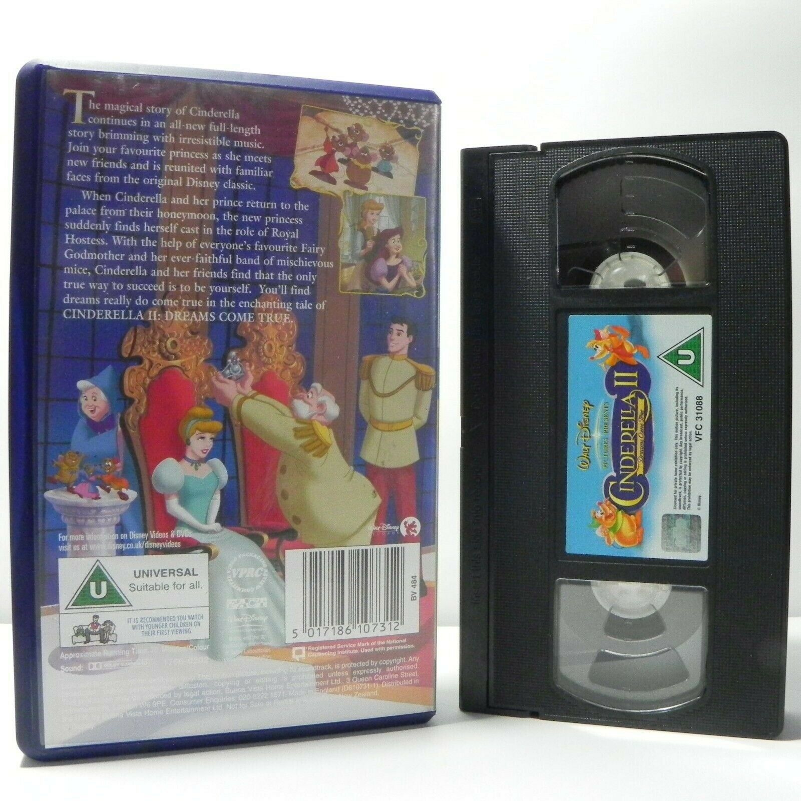 Cinderella 2: Dreams Come True - Walt Disney - Classic Animation - Kids - VHS-
