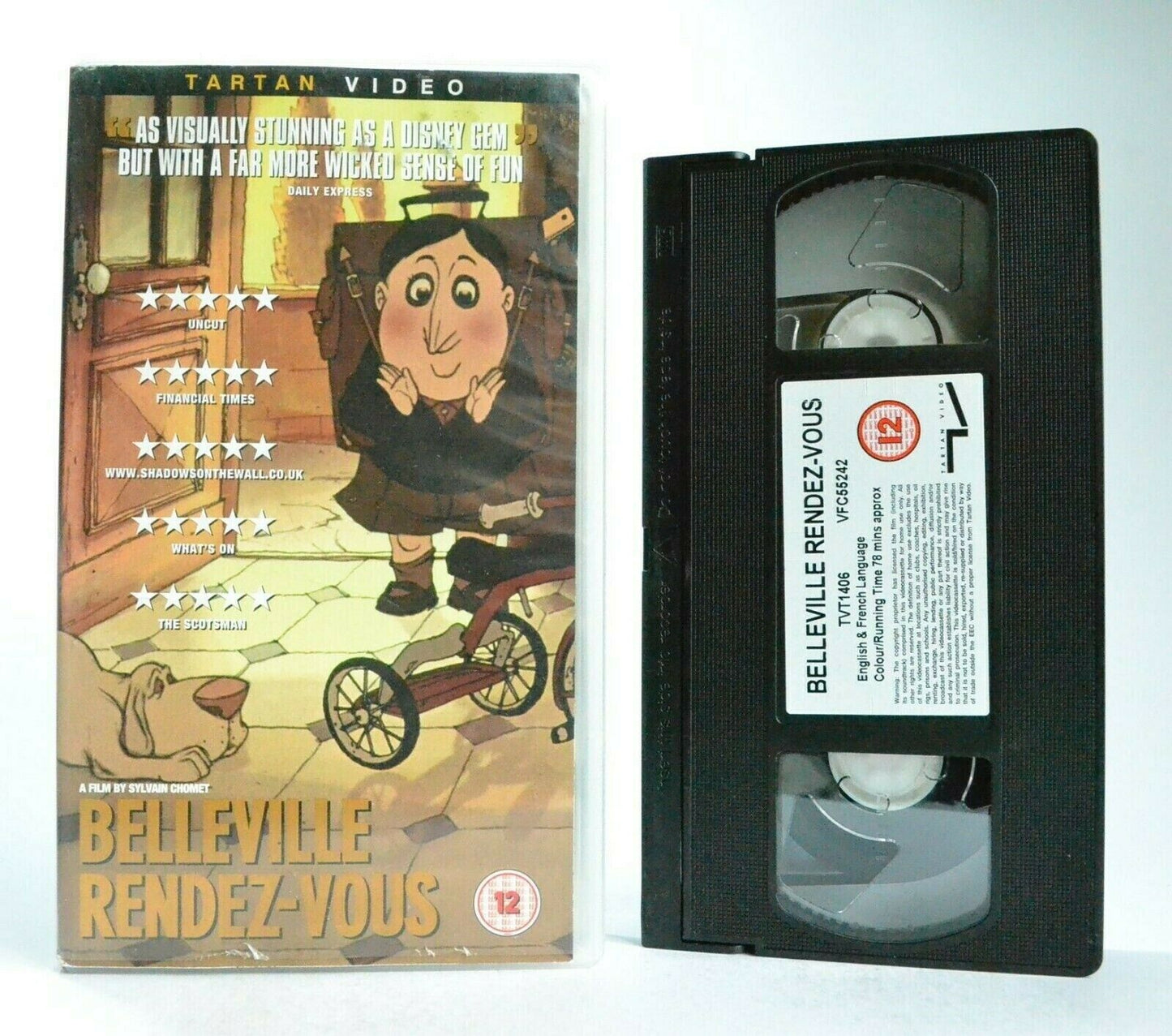 Belleville Rendez-Vous - (2003) Animation/Comedy/Drama - Unique - Funny - VHS-