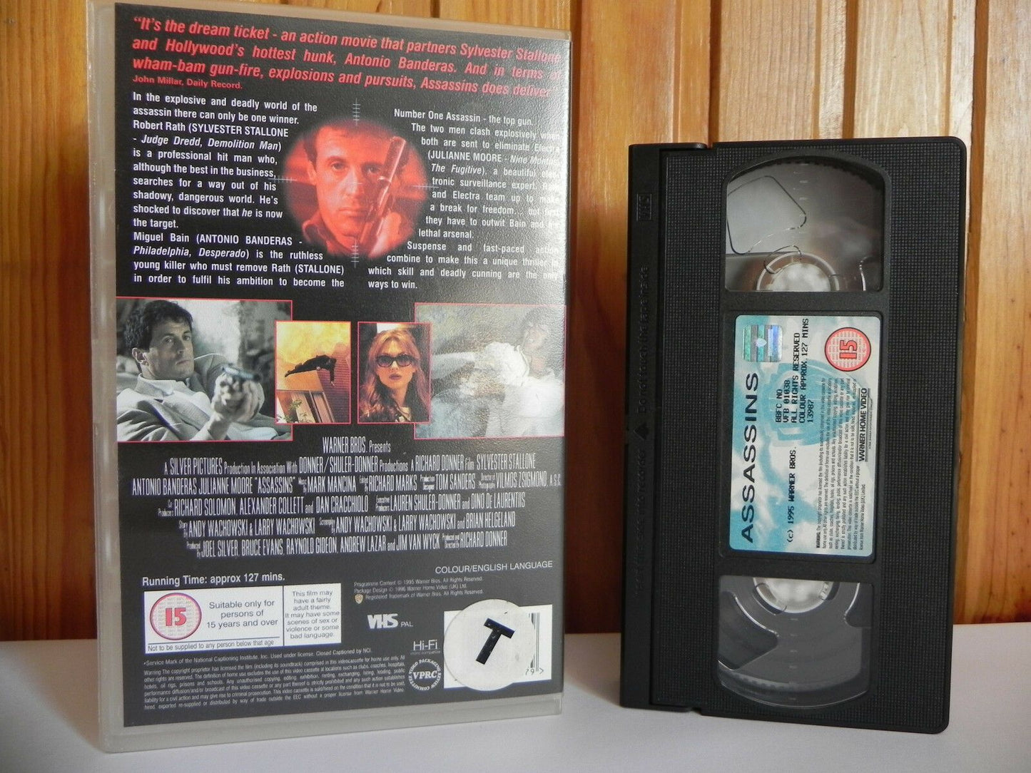 Assassins: Sylvester Stallone/Antonio Banderas - Action - Large Box - Pal VHS-