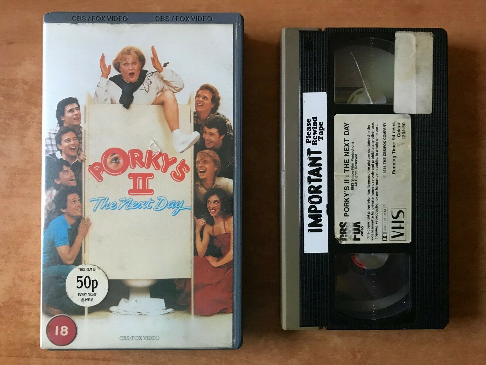 Porky's 2: The Next Day; [CBS/FOX Pre-Cert] Cult Smash - Teen Comedy - Pal VHS-