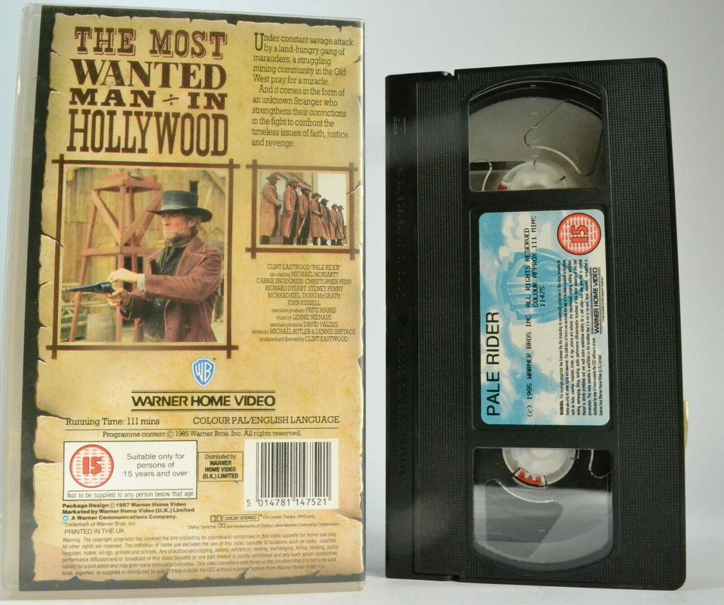 Pale Rider; [Clint Eastwood]: Western - Christopher Penn / John Russell - VHS-
