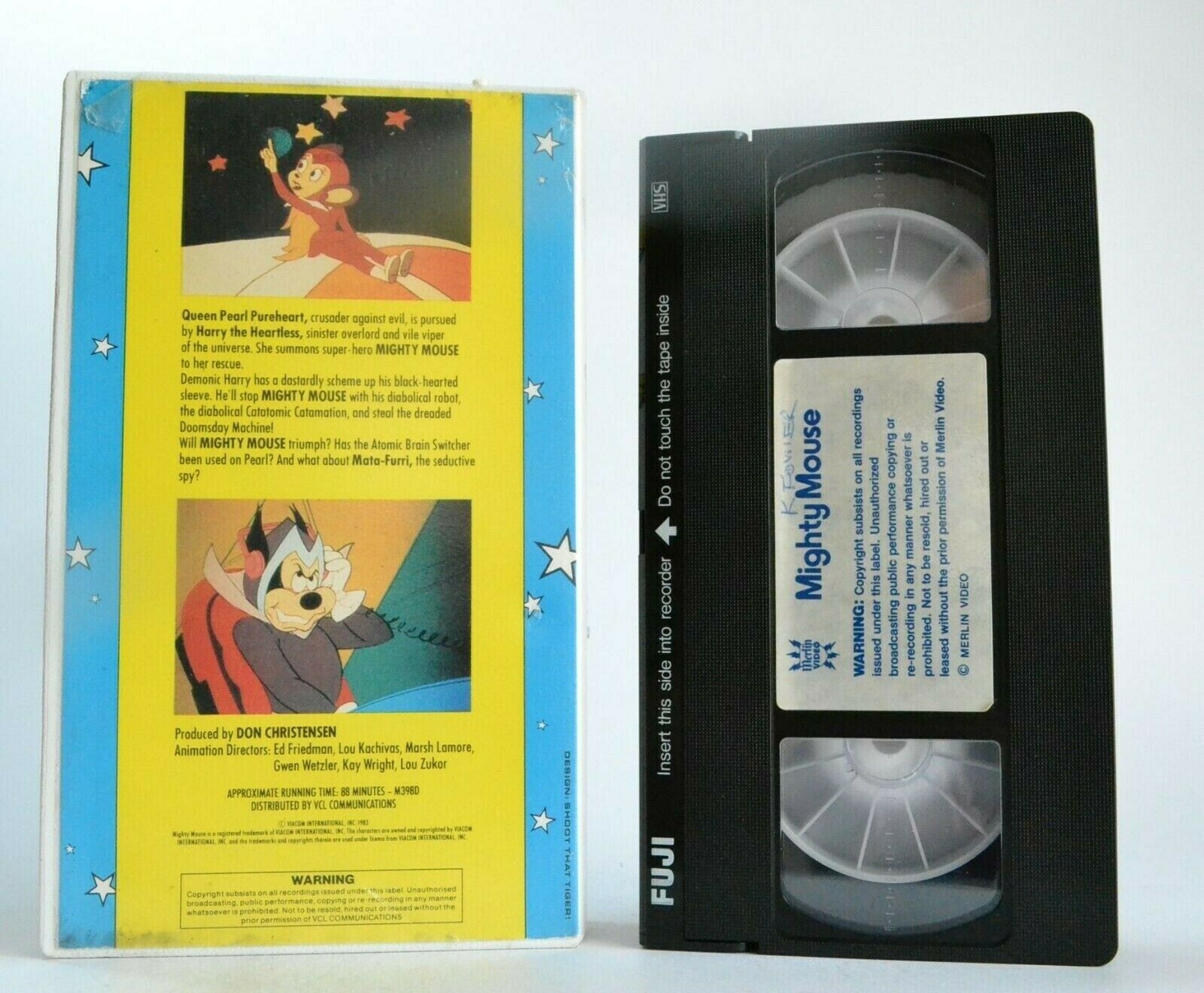 Mighty Mouse: The Great Space Chase (Merlin Video) - Animated - Kids - Pal VHS-