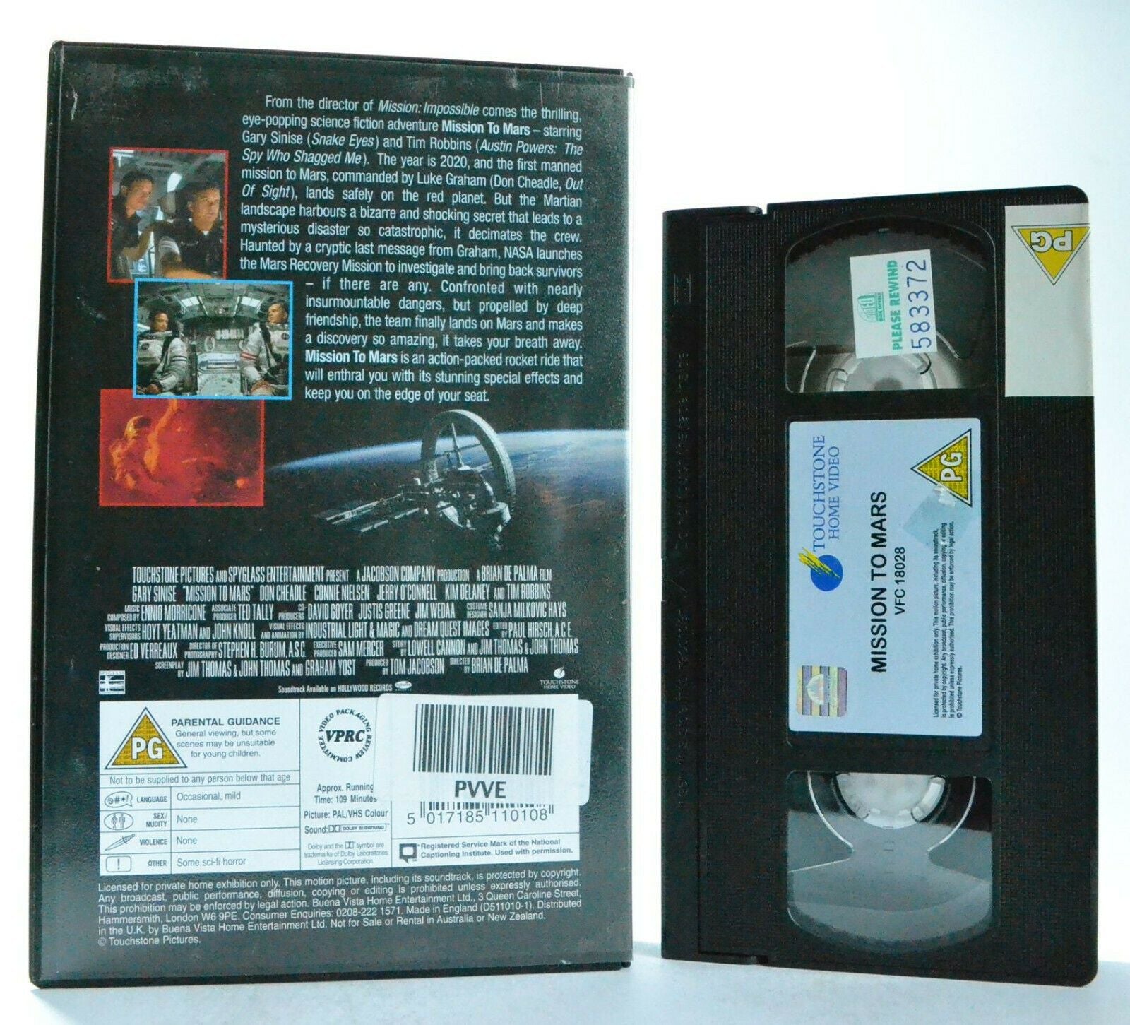 Mission To Mars: 2000 Big Box Sci-Fi Adventure [2020 Alien Action] Sinise - VHS-