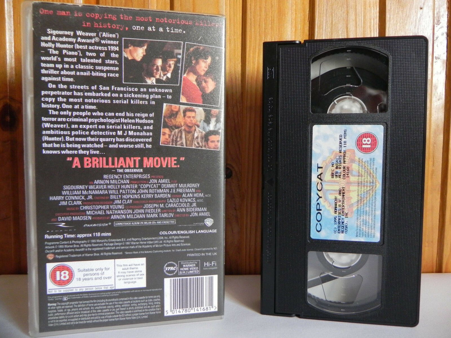 Copycat - Warner Home - Thriller - Sigourney Weaver - Holly Hunter - Pal VHS-