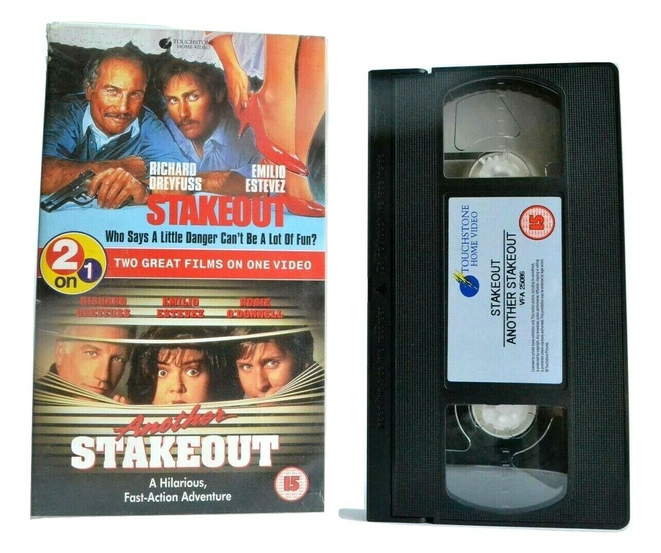 Stakeout/Another Stakeout: Double Action Adventure - Richard Dreyfuss - Pal VHS-
