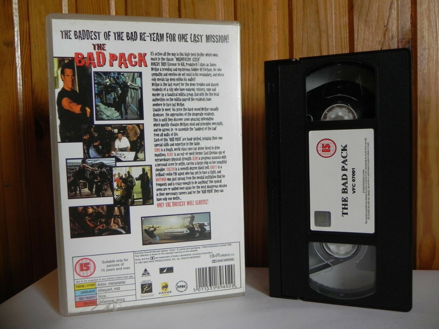 The Bad Pack - Pathe - Action - Ex-rental - Robert Davi - Large Box - Pal VHS-