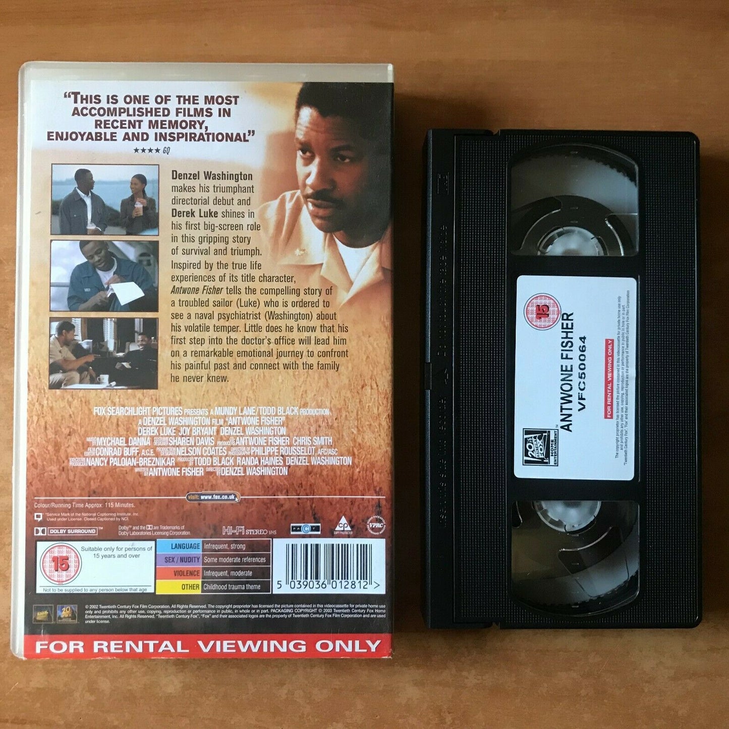 Antwone Fisher (2002): True Story Drama; [Large Box] Denzel Washington - Pal VHS-