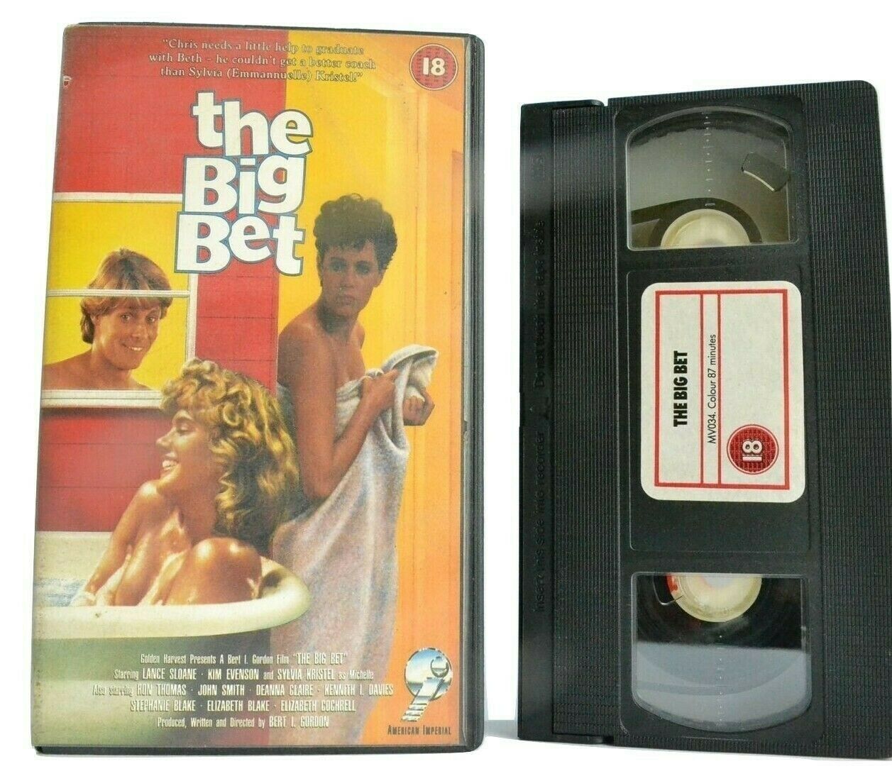 The Big Bet (1985); [American Imperial] Romantic Comedy - Sylvia Kristel - VHS-