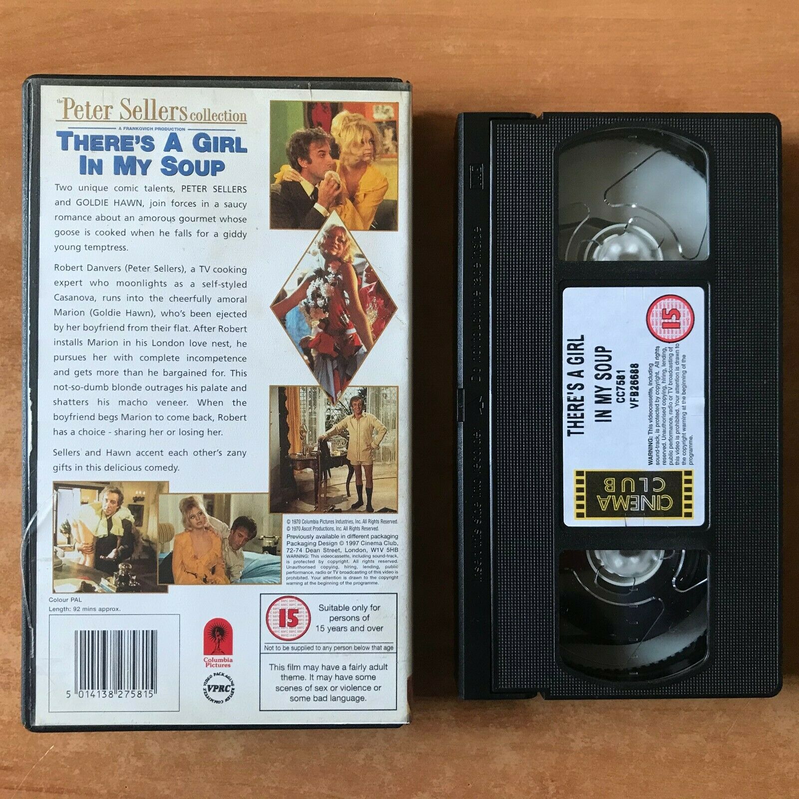 There's A Girl In My Soup [Peter Sellers Collection] Comedy - Goldie Hawn - VHS-