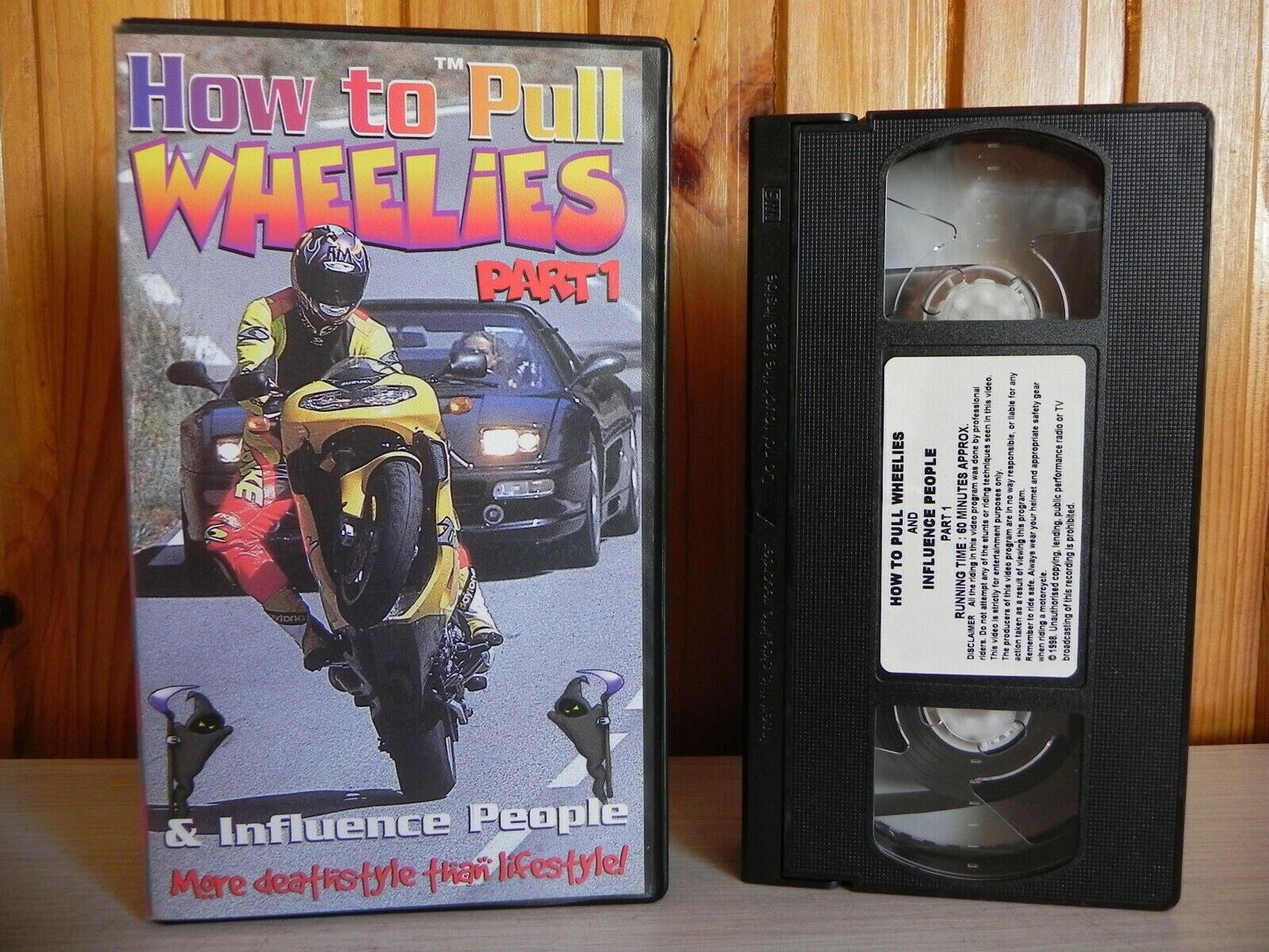 How To Pull Wheelies - Part 1 - Influence People - Midi Moto Mayhem - Pal VHS-
