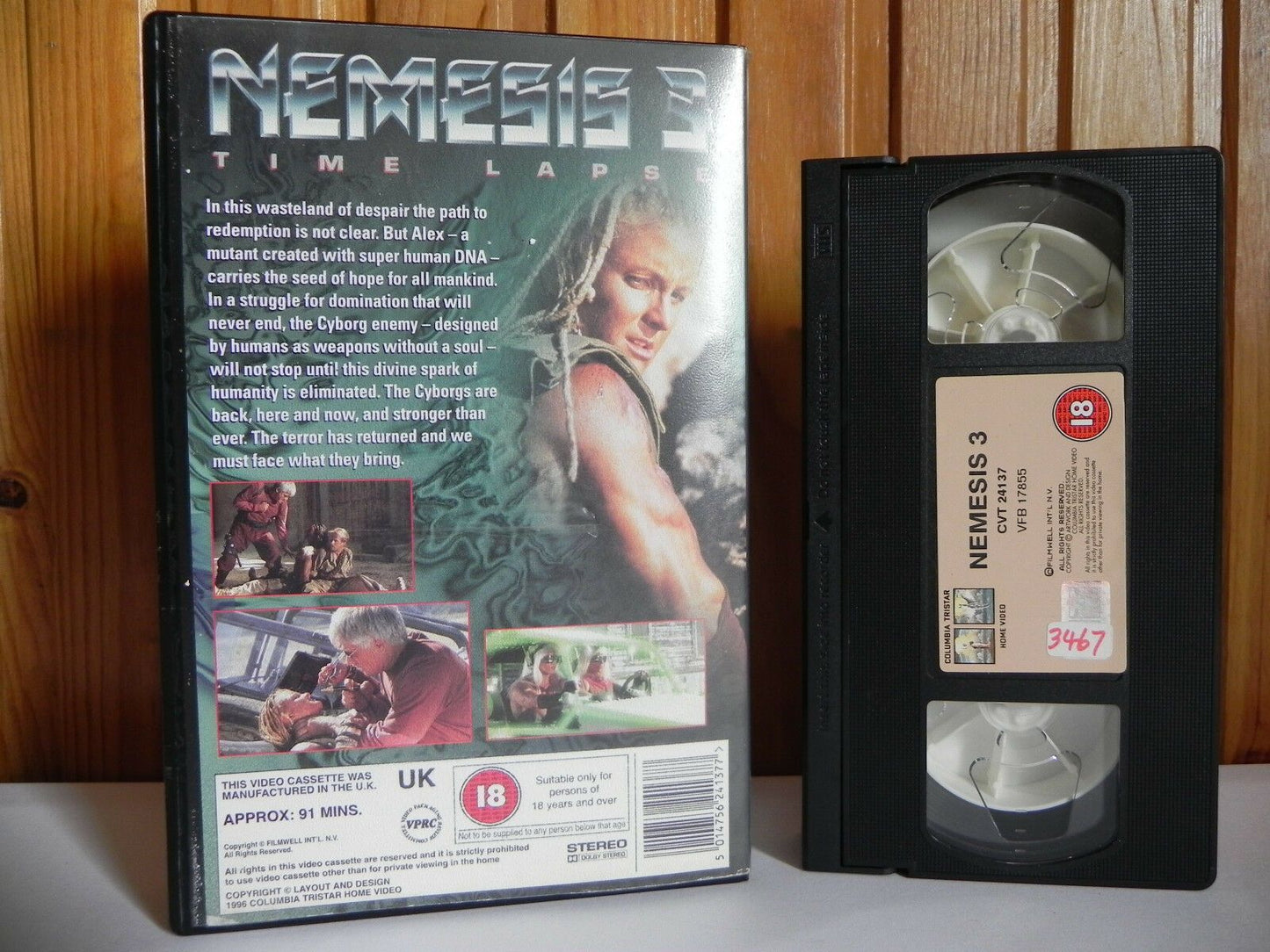 Nemesis 3: Time Lapse - Columbia Tristar - Sci-Fi - Action - Large Box - Pal VHS - Golden Class Movies LTD