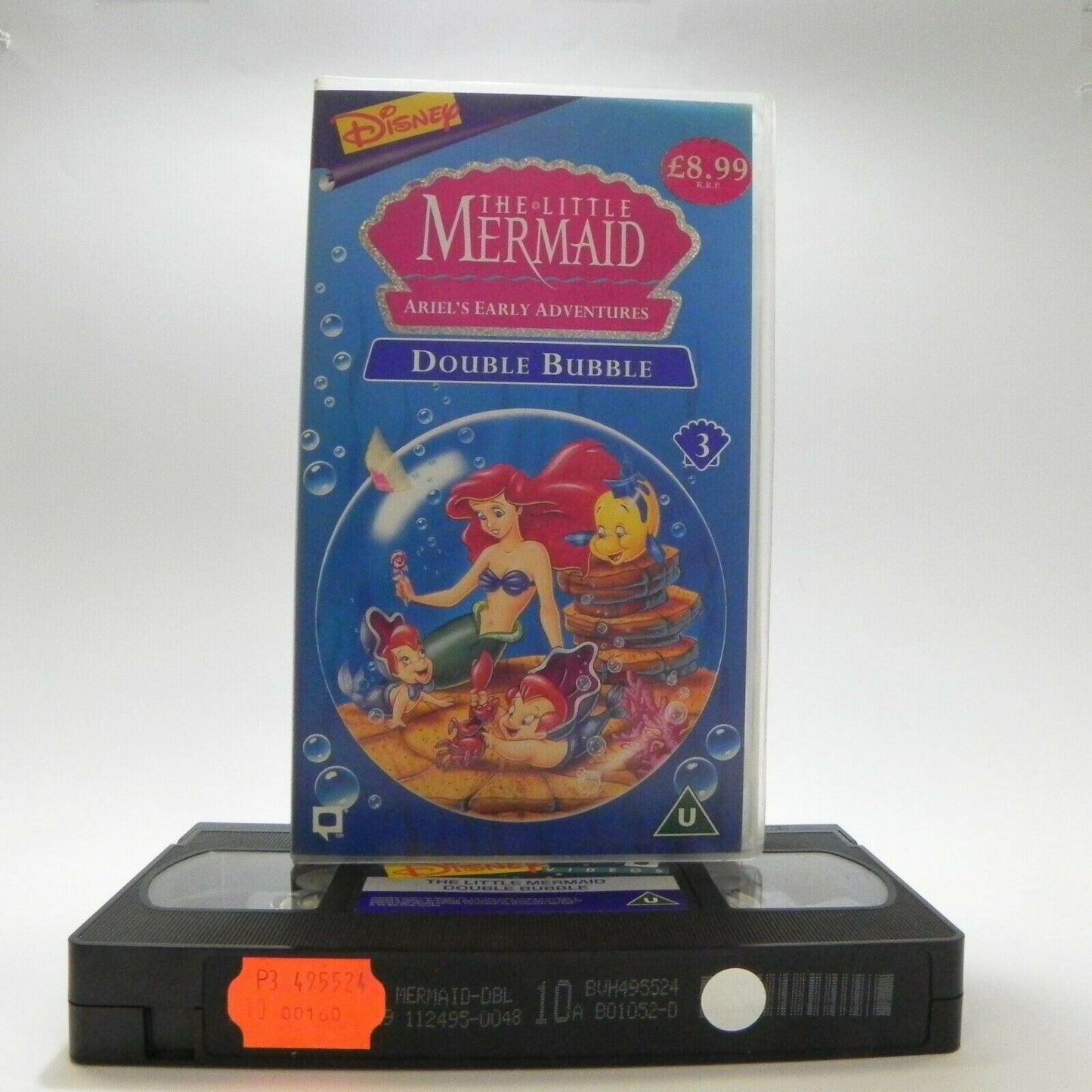 The Little Mermaid: Double Bubble - Disney - Animated - Children's - Pal VHS-