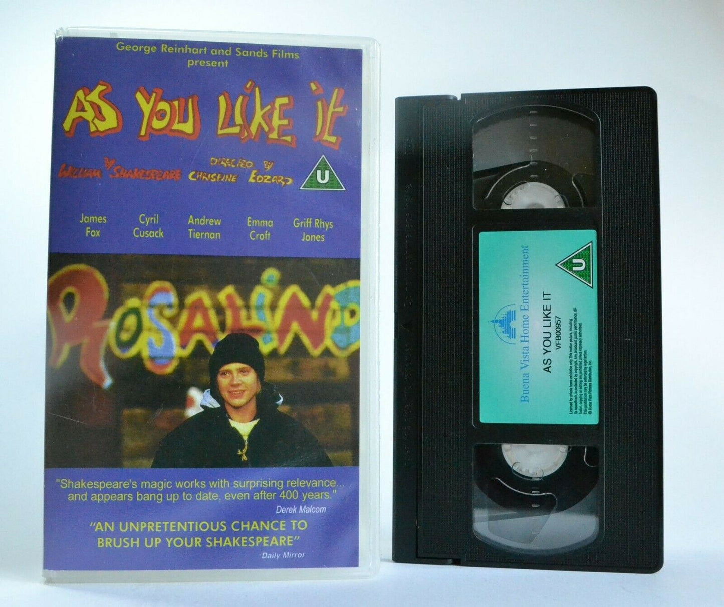 As You Like It (1992): Based On W.Shakespeare Comedy - Romance - James Fox - VHS-
