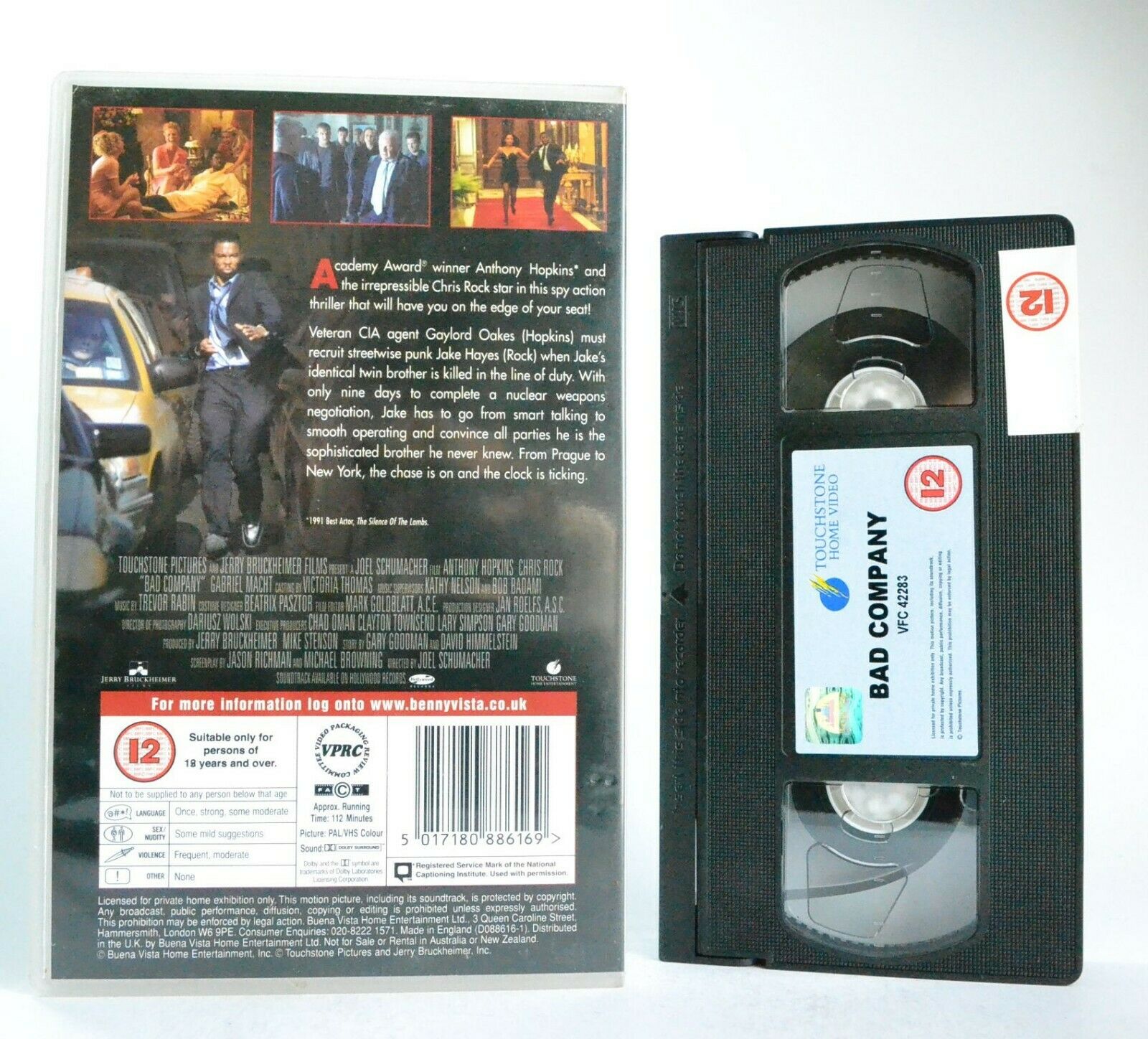 Bad Company (2002); Action - Big Box - Anthony Hopkins - Pal VHS-