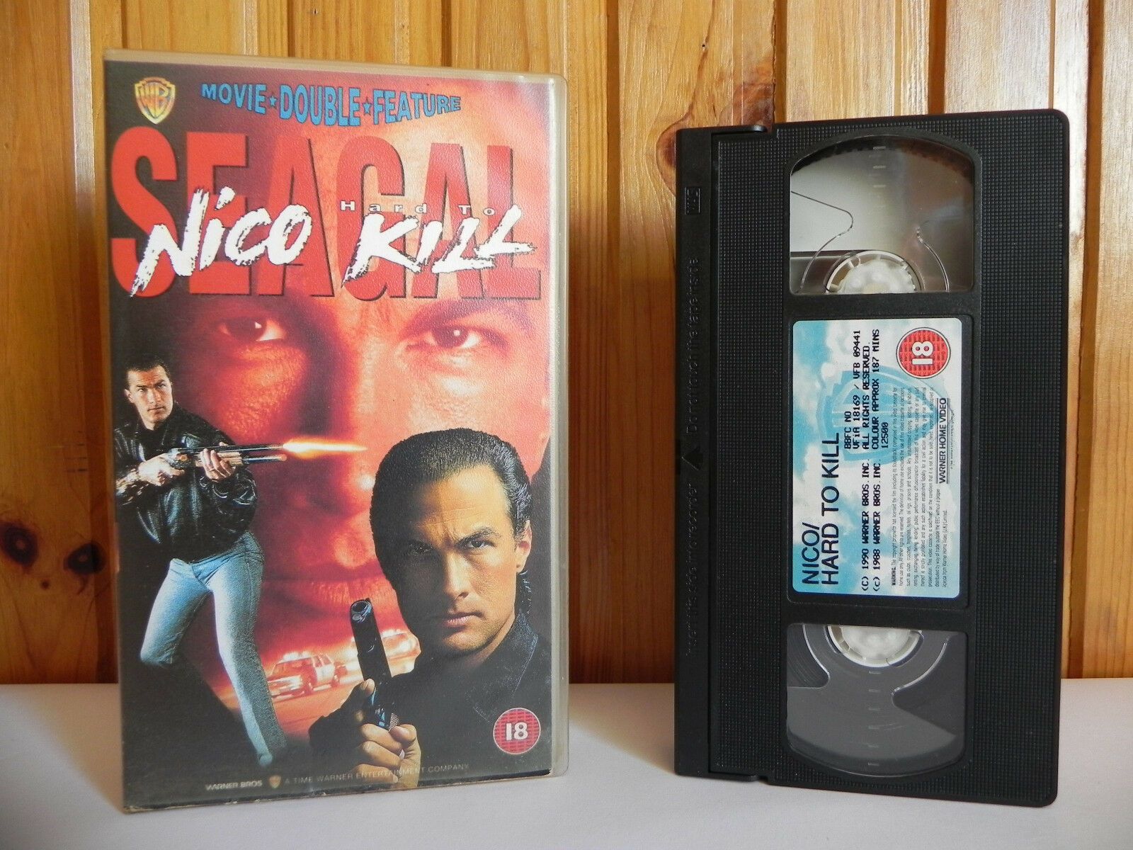 Nico & Hard To Kill - Double Movie Cassette - Warner - Steven Seagal - Pal VHS-